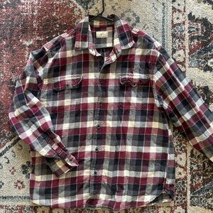 Men’s Jack Button Up Long Sleeve Plaid Shirt XXL